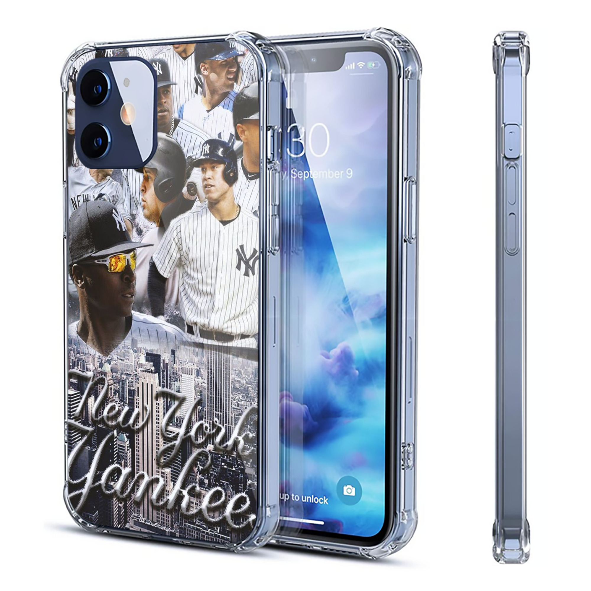 New York Yankees 101 Clear IPhone 12 Case – Soft TPU With UV Print – Enhanced Drop Protection, Precise Fit, Anti-Fingerprint, Customizable Design, Scratch-Resistant, Yellow-Resistant